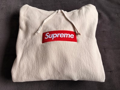 Supreme Box Logo Hooded Sweatshirt "Stone" (24FW)