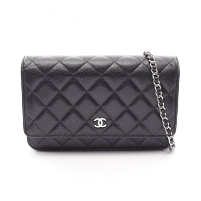 シャネル CHANEL マトラッセ ショルダーバッグ バッグ キャビアスキン(グレインドカーフ) レディース ブラック系 【中古】
