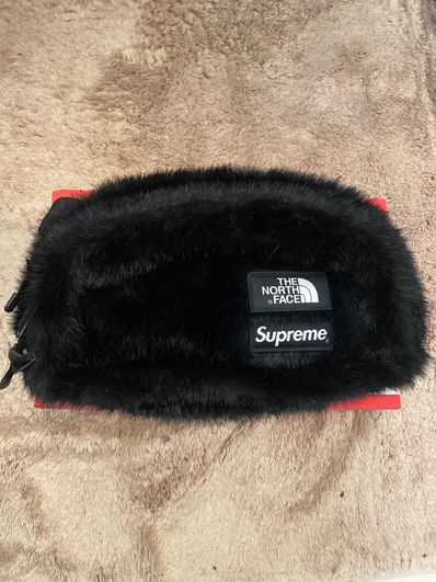 Supreme x The North Face Faux Fur Waist Bag "Black" NM82093I / NF0A5G87