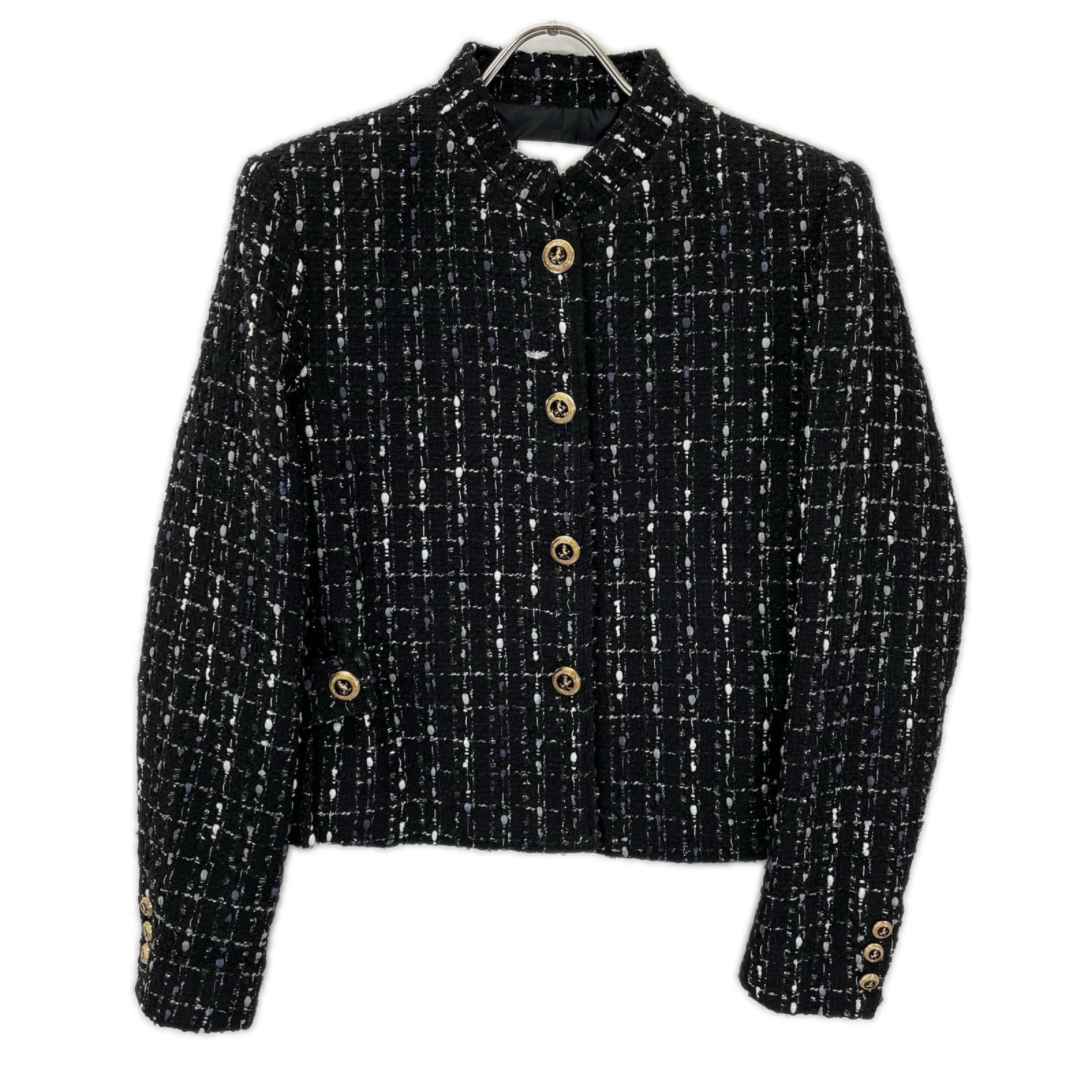 新品タグ付き ZARA メタリック糸入り テクスチャー ブレザー A+ (新品・未使用(ワケあり))】ザラ ブラック メタリック糸入り