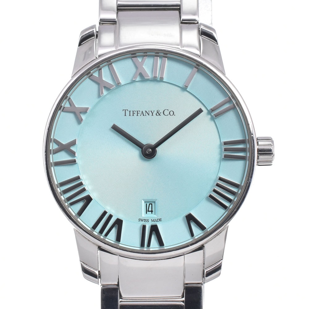 ティファニー TIFFANY&Co. 63452807 アトラス 2ハンド ティファニーブルー クォーツ レディース 良品 箱付き 腕時計 D#149724