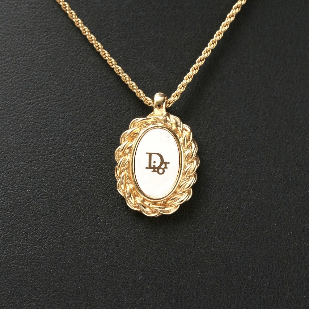 Christian Dior クリスチャンディオール ヴィンテージ ネックレス Dior ロゴ ブランド古着【中古】20250502/RA4370