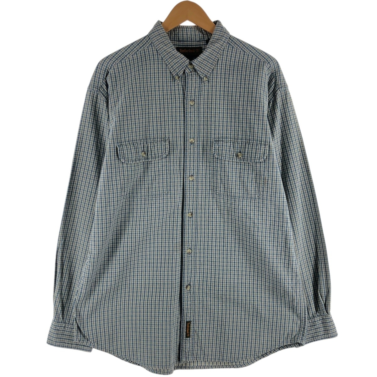 古着 90~00年代 ティンバーランド Timberland 長袖 ボタンダウンチェックシャツ メンズL相当/eaa531065