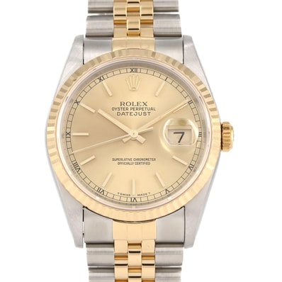 ロレックス デイトジャスト 16233 SSxYG 自動巻 S番