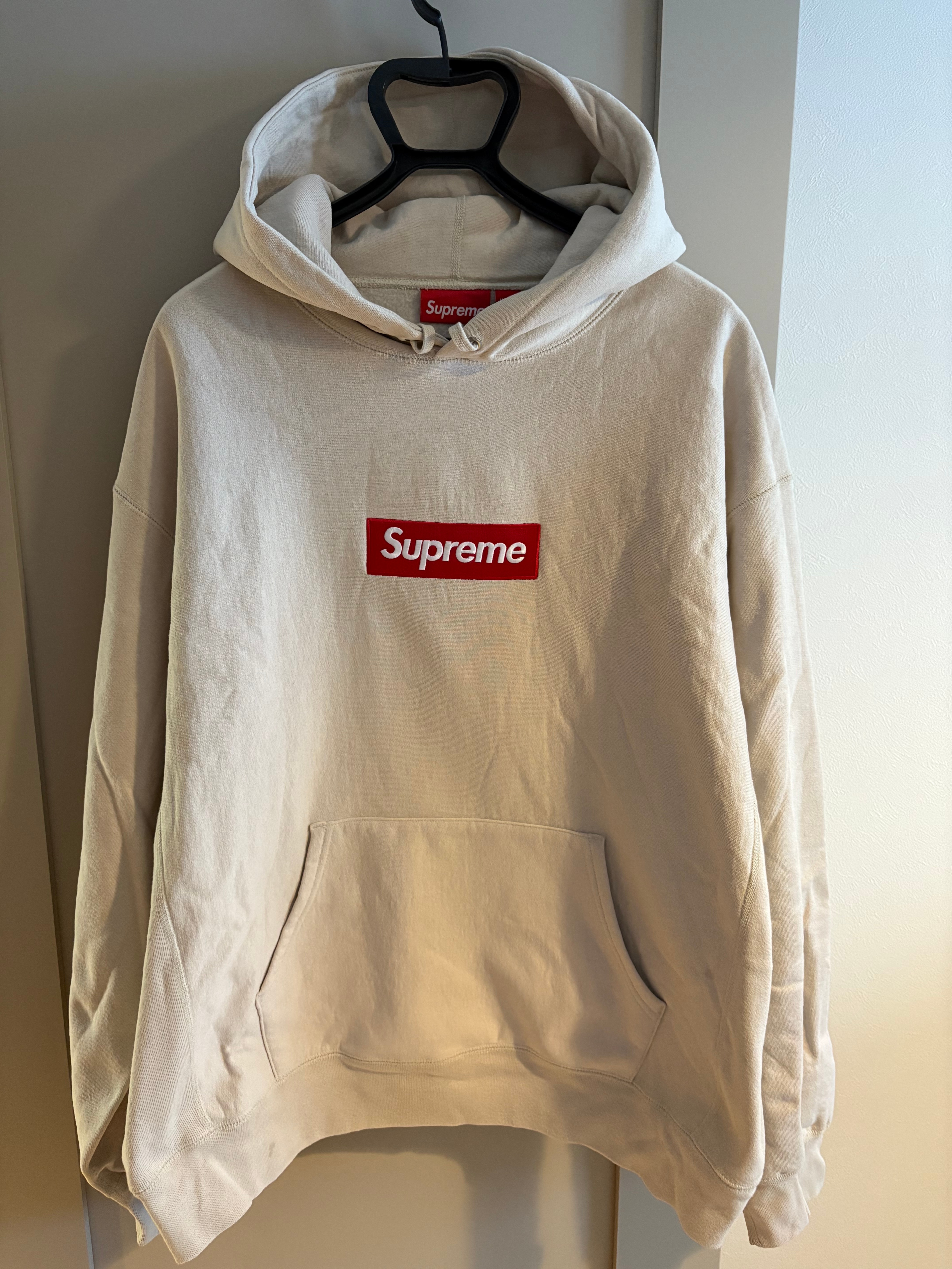 Supreme Box Logo Hooded Sweatshirt "Stone" (24FW)