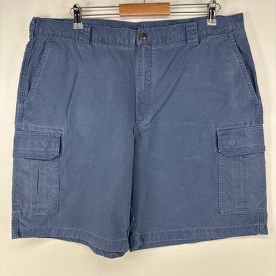 古着 エルエルビーン L.L.Bean ショートパンツ チノパン 大きいサイズ カーゴパンツ ジップ ハーフパンツ w40 ブルー メンズ