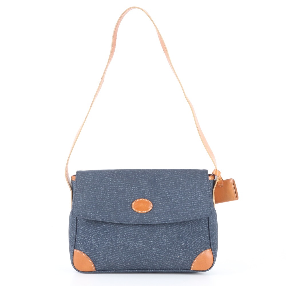 ■美品 ロンシャン ショルダーバッグ レザー×ナイロン