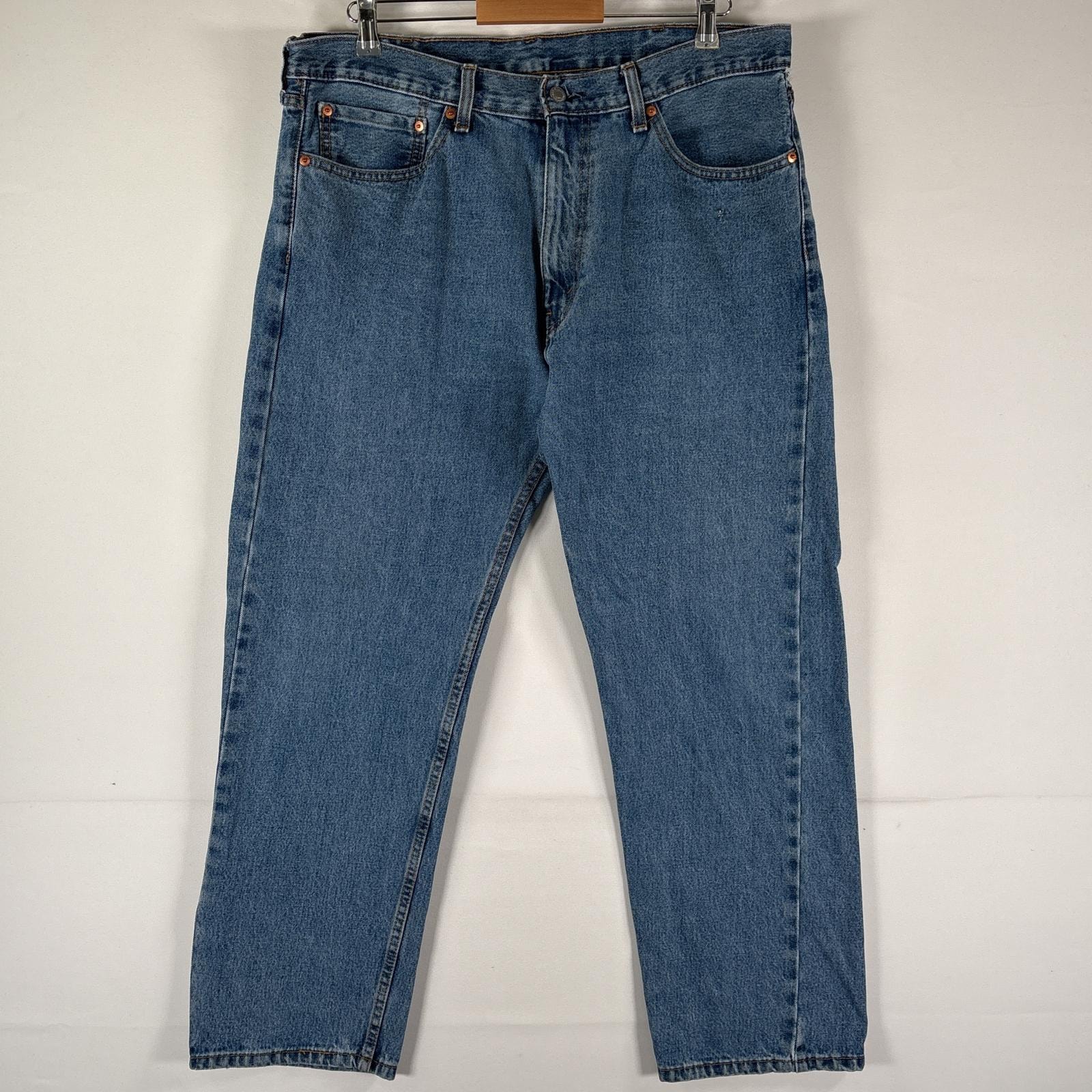 古着 リーバイス Levi's デニムパンツ 505 ストレート 長ズボン ジーパン ジーンズ 大きいサイズ ボトムス w38 L30 ブルー系 メンズ