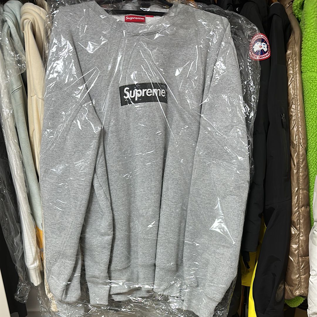 Supreme Box Logo Crewneck "Heather Grey" (22FW)