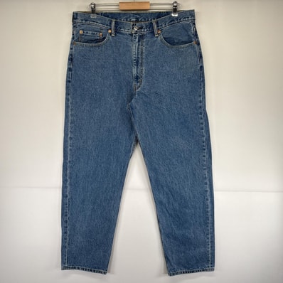古着 リーバイス Levi's デニムパンツ テーパード 550 ジーパン ジーンズ 色落ち 長ズボン 5ポケット w38 L34 ブルー メンズ