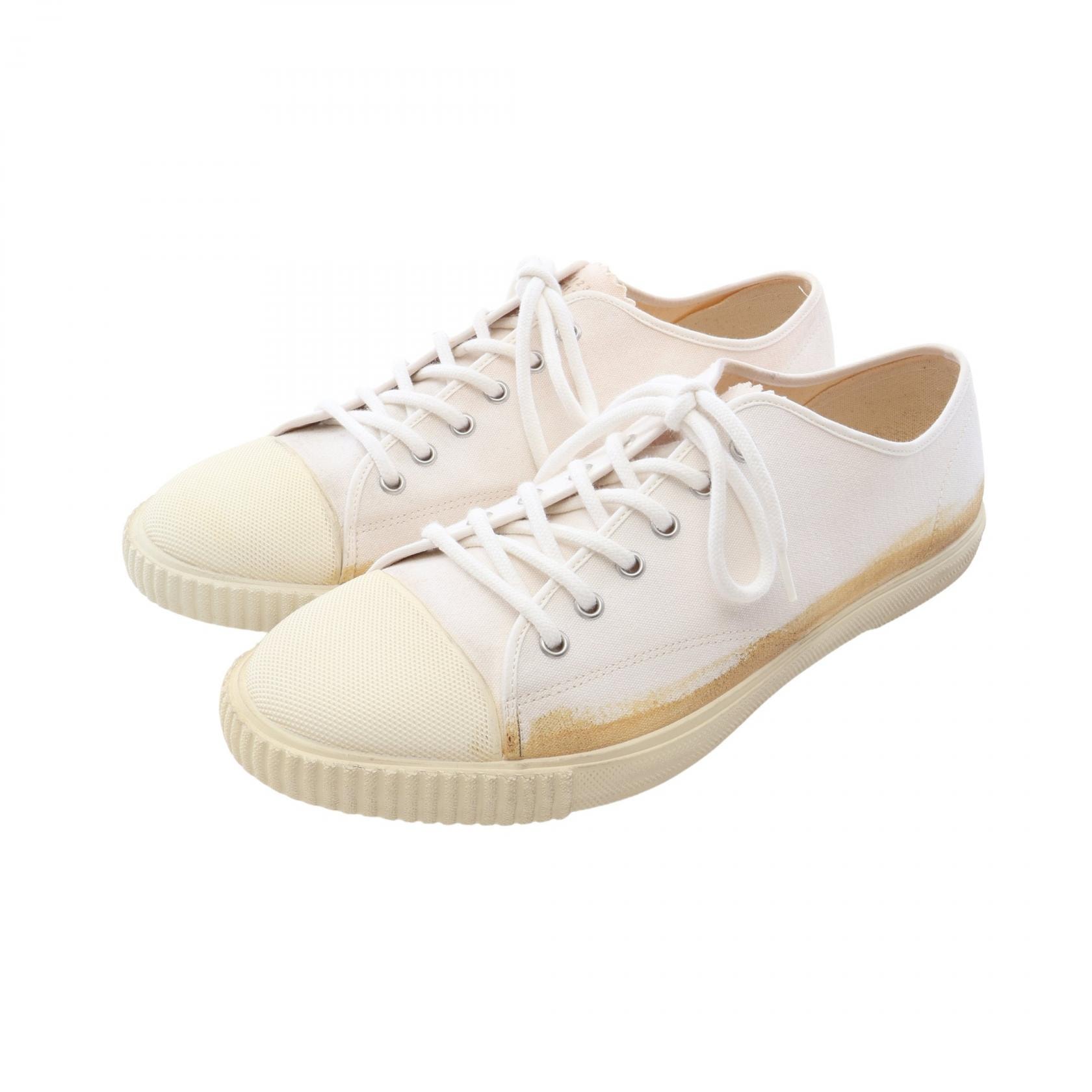 メゾン マルジェラ Maison Margiela ユーズド加工 スニーカー 靴 キャンバス メンズ ホワイト系 【中古】