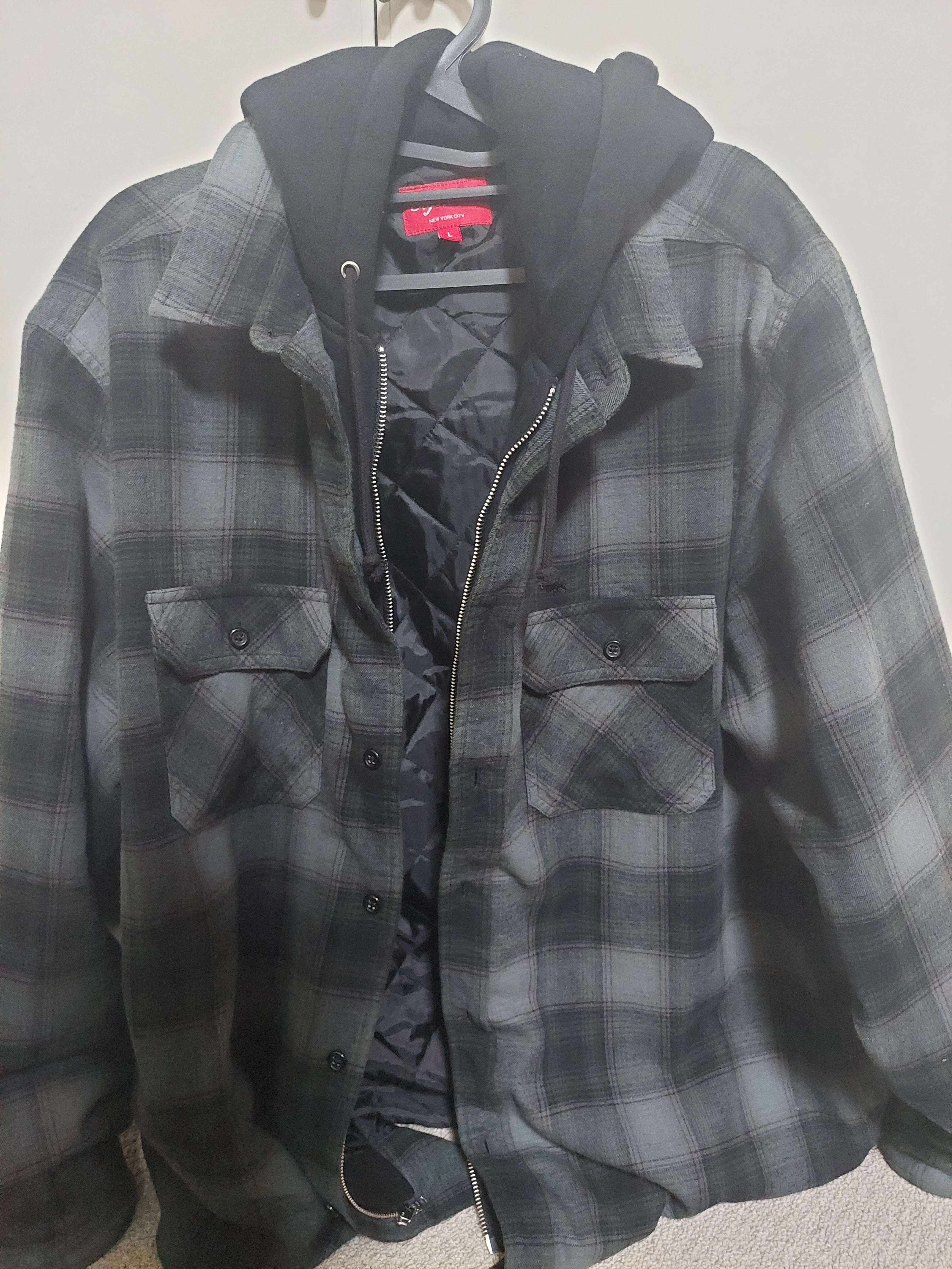 Supreme Hooded Flannel Zip Up Shirt "Black"