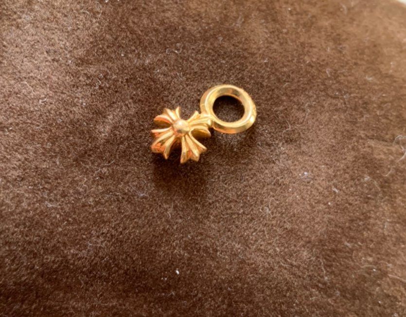 Chrome Hearts 22K #A Stack Charm CH Plus "Gold"