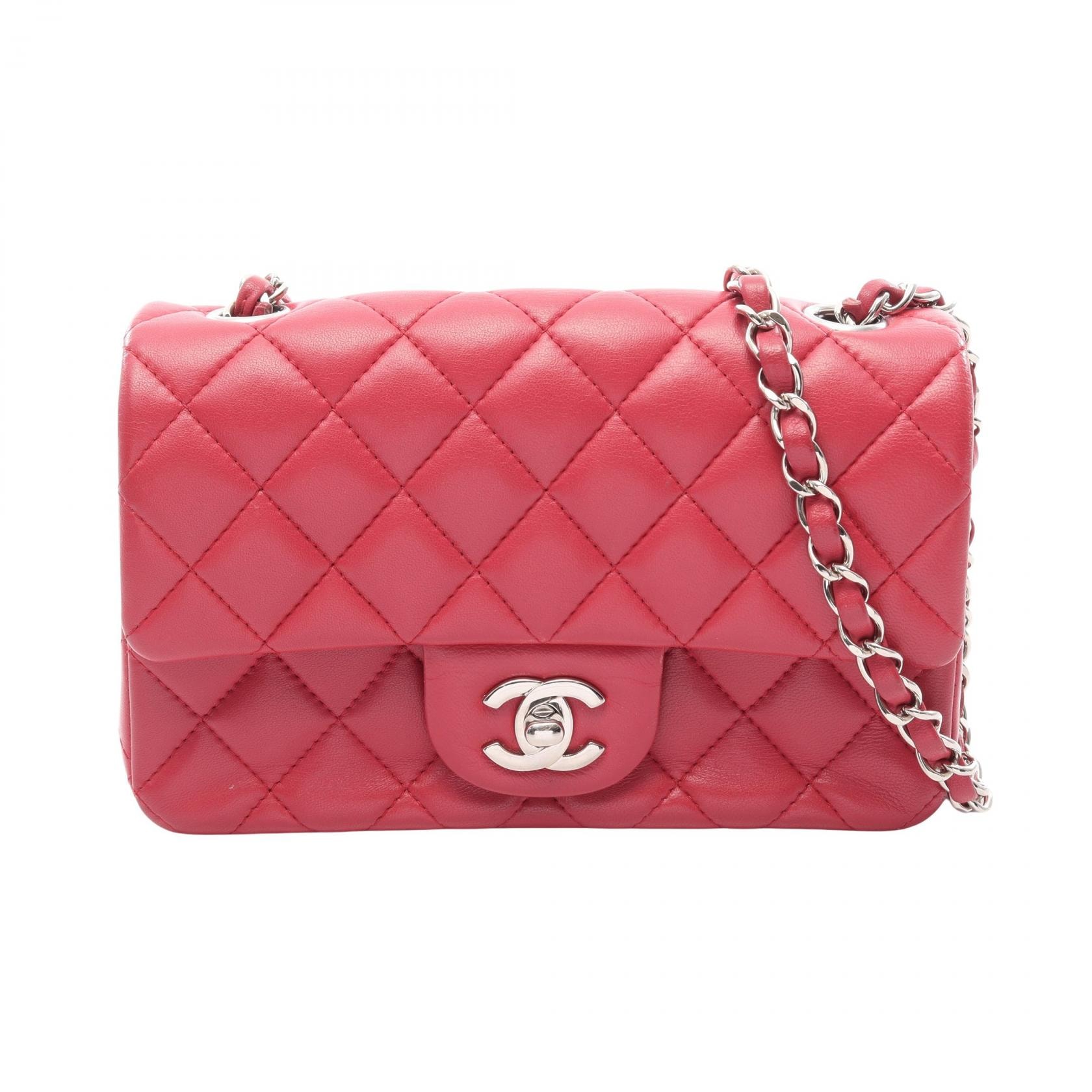 シャネル CHANEL ミニマトラッセ ショルダーバッグ バッグ ラムスキン(羊革) レディース ピンク系 【中古】