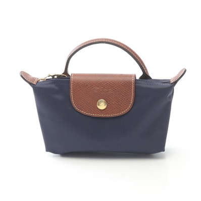 ロンシャン Longchamp ル プリアージュ オリジナル ハンドバッグ バッグ キャンバス レザー レディース ネイビー系 / ブラウン系 34175089P68 【新品】