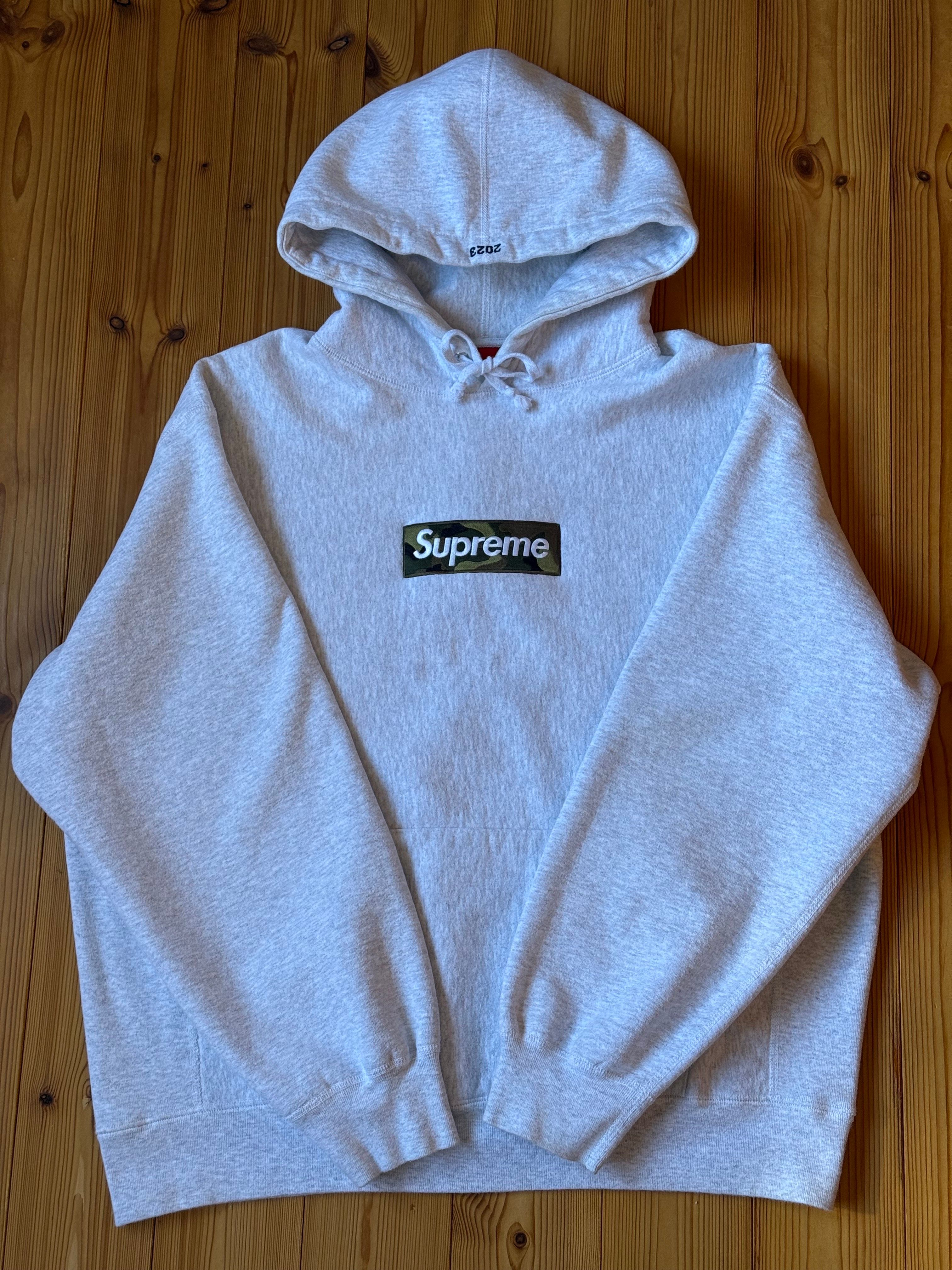 Supreme Box Logo Hooded Sweatshirt "Ash Grey" (23FW)