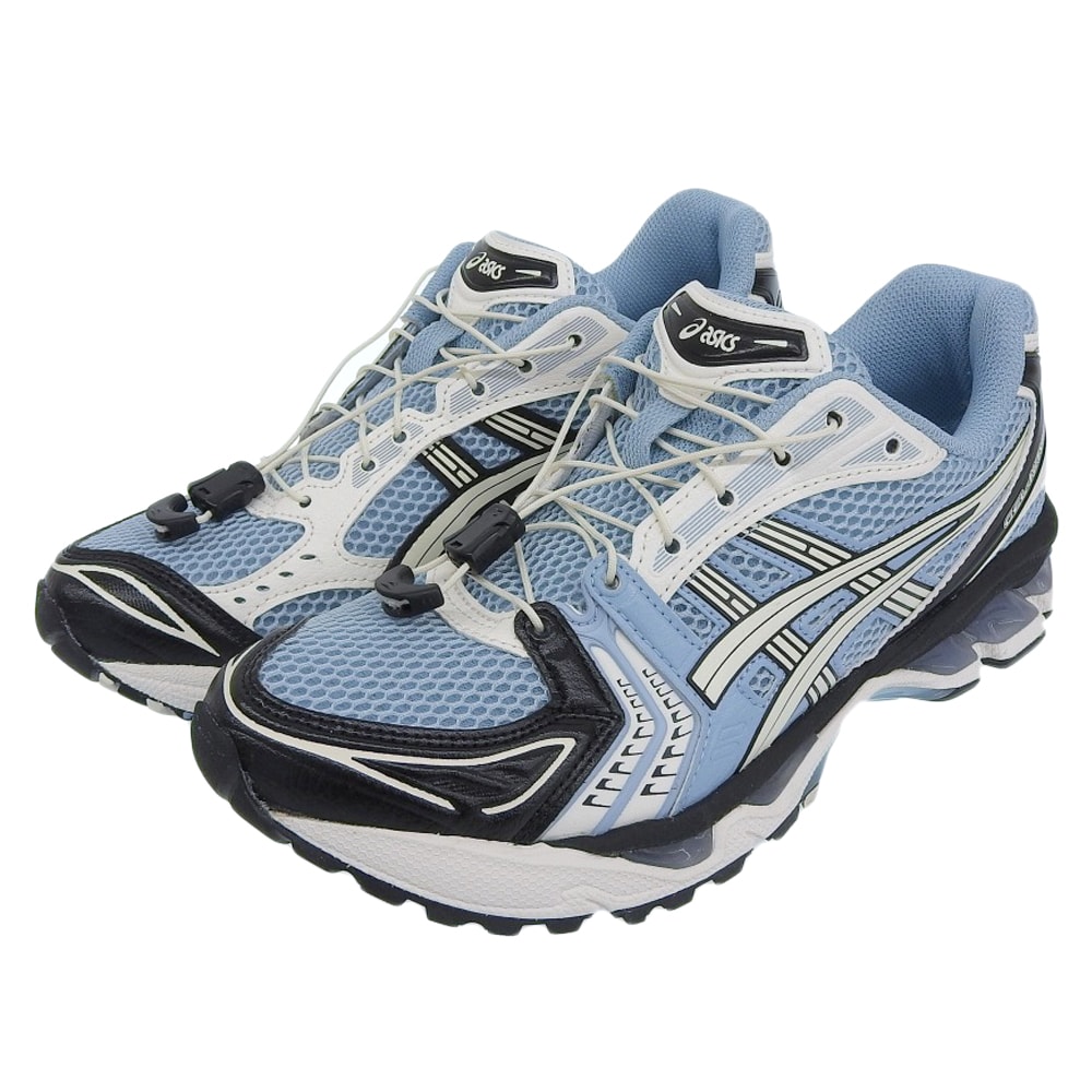 アシックス 美品 Gel Kayano 14 Unlimited Pack Mist Cream シューズ メンズ ホワイト×ブルー×ブラック 25.0cm 6 1/2(US)