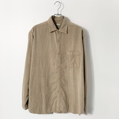 A.PRESSE Vintage Cotton Moleskin Shirts "Beige"