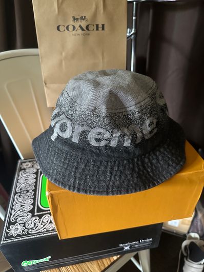 Supreme Fade Jacquard Denim Crusher "Black"