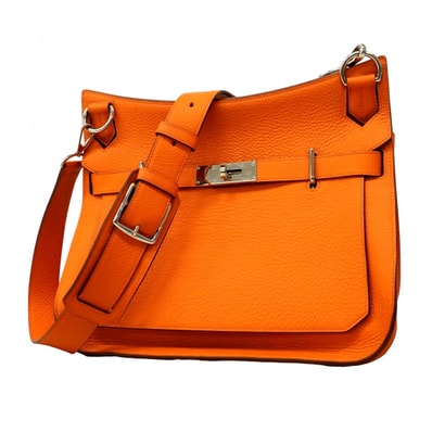 ★SALE【6ed4291】エルメス ショルダーバッグ ジプシエール34 トリヨンクレマンス オレンジ シルバー金具 □O刻印【中古】レディース