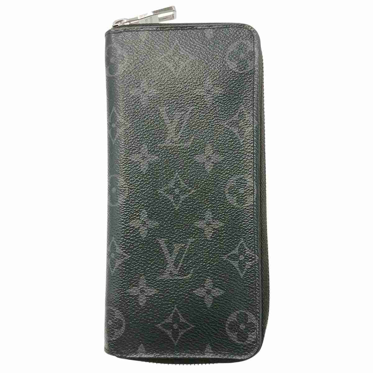 LOUIS VUITTON ルイ・ヴィトン ジッピーウォレット ヴェルティカル ラウンドファスナー 長財布 M62295 モノグラムエクリプス ブラック メンズ【中古】