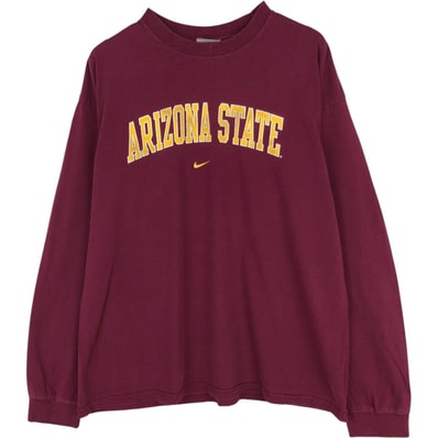 古着 ナイキ NIKE ARIZONA STATE ロングTシャツ ロンT メンズL相当 カレッジ/eaa673064
