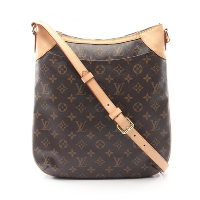 ルイ・ヴィトン LOUIS VUITTON オデオンMM ショルダーバッグ バッグ PVCコーティングキャンバス レザー モノグラム レディース ブラウン系 M56389 【中古】