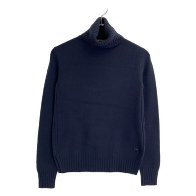 ロロピアーナ FAG3537 ネイビー ベビーカシミヤ100 ハイネックニットプルオーバー 38
