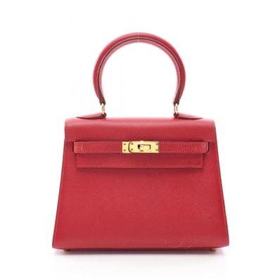 エルメス HERMES ミニケリー ルージュヴィフ 2WAY ハンドバッグ バッグ レザー クシュベル ルージュヴィフ ○Y刻印(1995年製造) レディース レッド系 【中古】