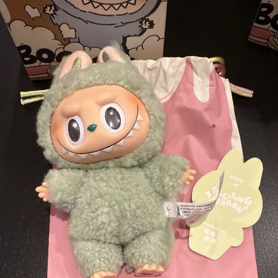 POP MART THE MONSTERS (LABUBU) Exciting Macaron Plush Series GREEN GRAPE