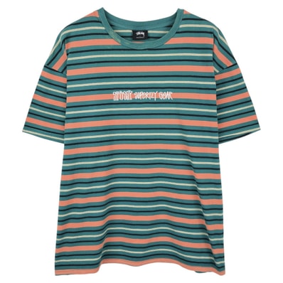 古着 ステューシー STUSSY マルチボーダー サーフ スケートTシャツ メンズL相当/eaa667324