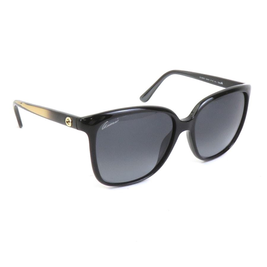 グッチ GUCCI サングラス プラスチック ブラック/ゴールド ユニセックス【中古】 h32653a