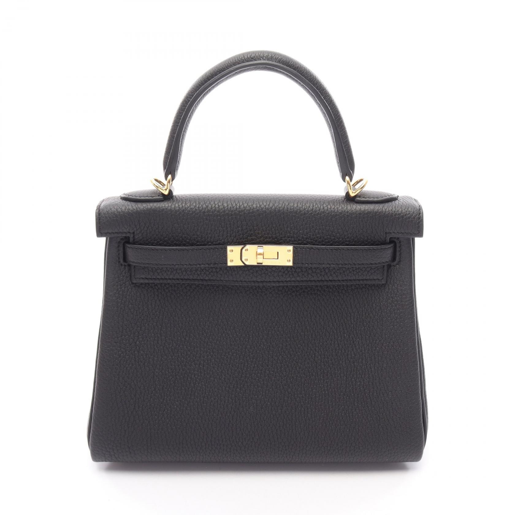 エルメス HERMES ケリー25 内縫い 2WAY ハンドバッグ バッグ トゴ トゴ K刻印(2025年製造) レディース ブラック系 【中古】
