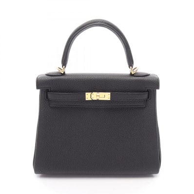 エルメス HERMES ケリー25 内縫い 2WAY ハンドバッグ バッグ トゴ トゴ K刻印(2025年製造) レディース ブラック系 【中古】