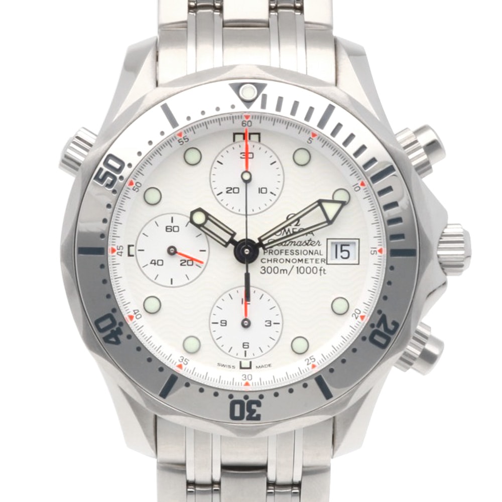 オメガ シーマスター クロノグラフ 腕時計 時計 ステンレススチール 25982000 自動巻き 磨き直し済 80238XXX メンズ 1年保証 OMEGA  中古