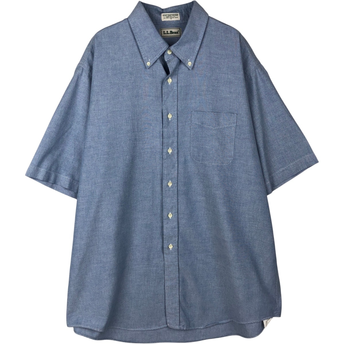 古着 80~90年代 エルエルビーン L.L.Bean 半袖 ボタンダウンシャツ USA製 メンズXL相当 ヴィンテージ/rab182105