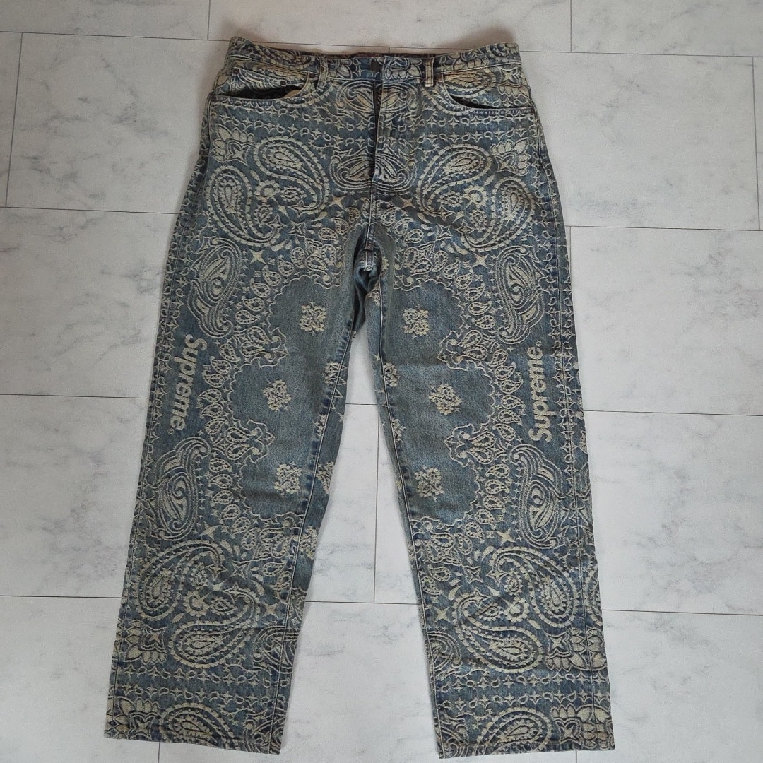 Supreme Bandana Jacquard Baggy Jean "Blue"