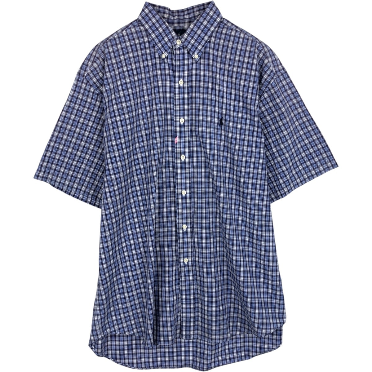 古着 ラルフローレン Ralph Lauren BLAKE 半袖 ボタンダウン チェックシャツ メンズL相当/eaa633147