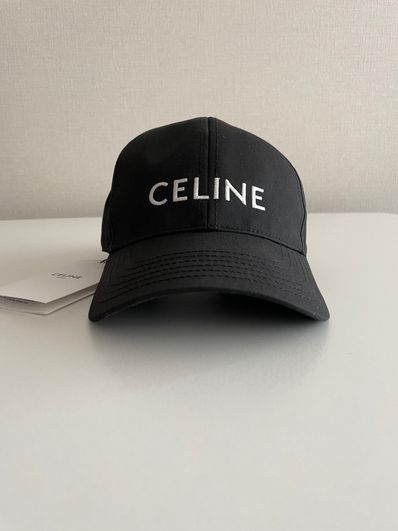 CELINE Baseball Cap In Cotton "Black"