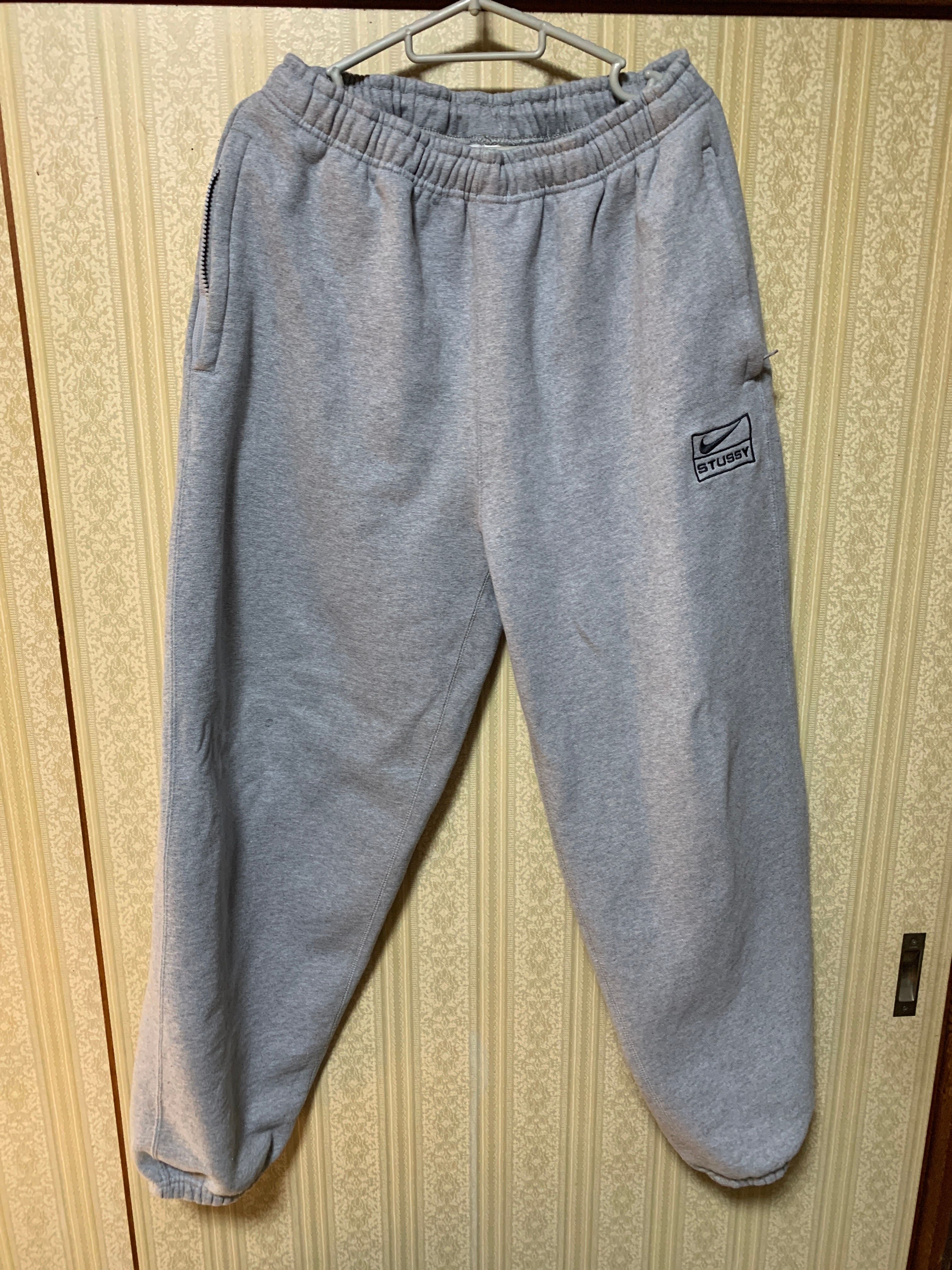 Stussy x Nike Fleece Pants (US Size) "Grey" DO9340-063