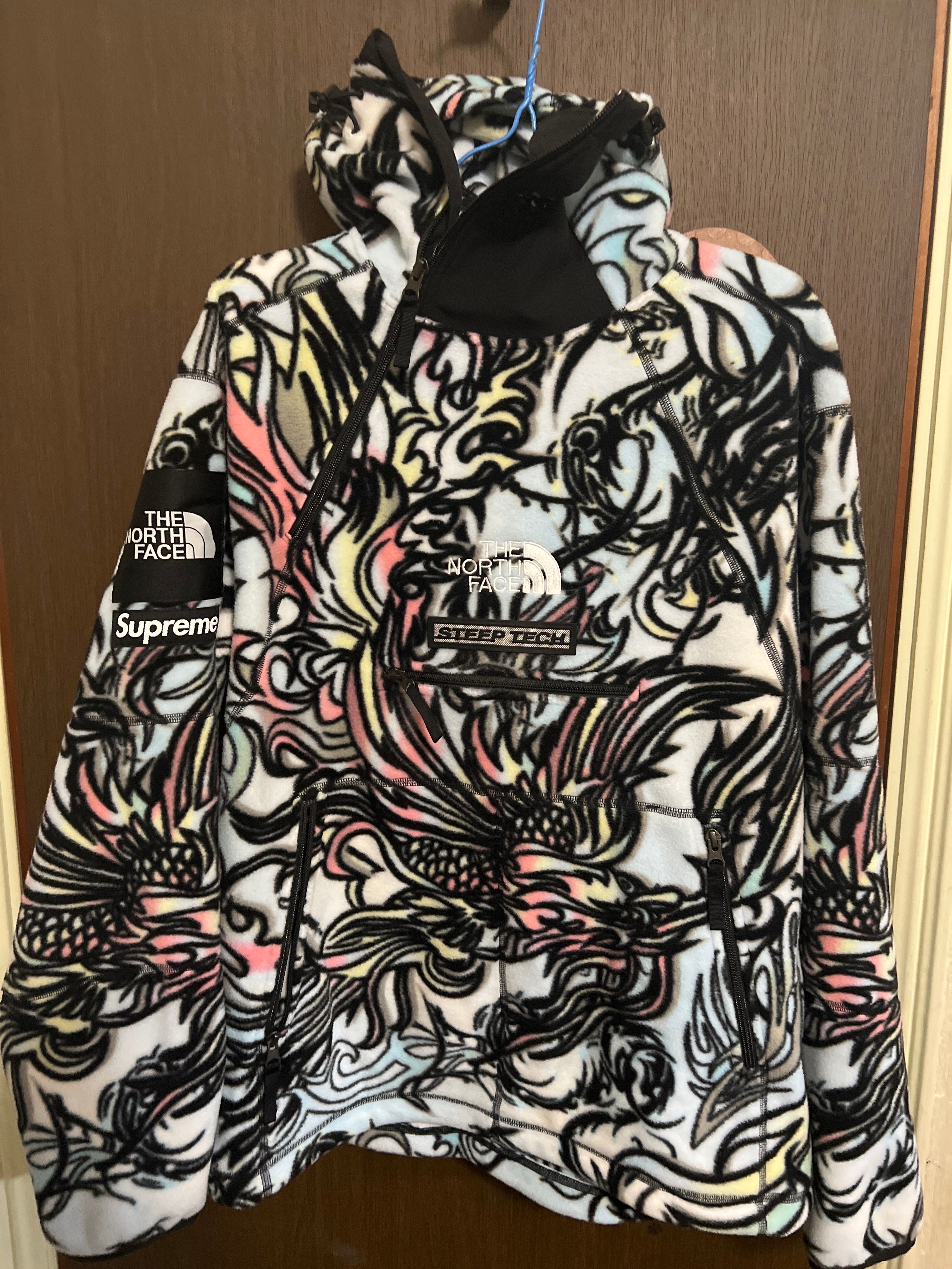 Supreme x The North Face Steep Tech Fleece Pullover "Multicolor Dragon"