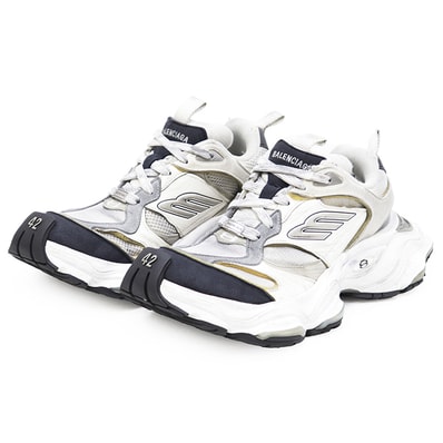 【美品】BALENCIAGA バレンシアガ ダッドスニーカー Cargo カーゴ サイズ 42 メンズ ダメージ加工 メッシュ シューズ 靴 箱・袋・紐付属 グレー 灰色