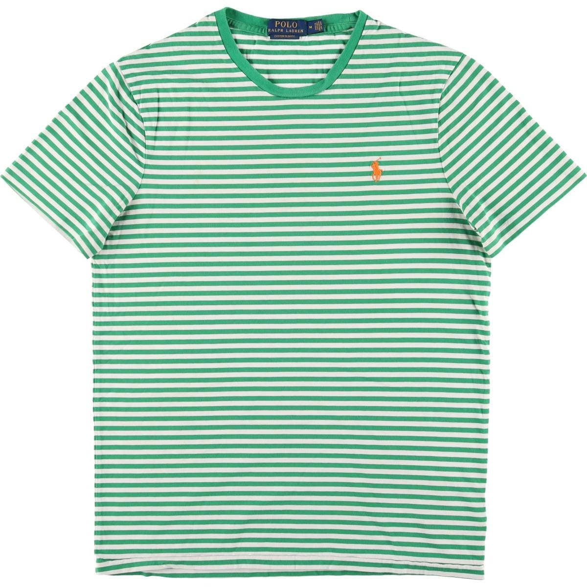 古着 ラルフローレン Ralph Lauren CUSTOM FIT 半袖 ボーダーTシャツ メンズM相当/eaa564700