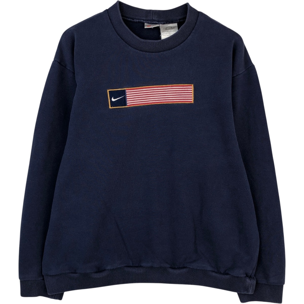 古着 90~00年代 ナイキ NIKE 星条旗柄 ロゴスウェットシャツ トレーナー メンズM相当 ヴィンテージ/eaa614221