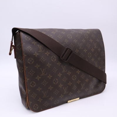 LOUIS VUITTON ルイ・ヴィトン モノグラム アベス M45257 ショルダーバッグ ブラウン ベージュ コーティングキャンバス レザー メンズ