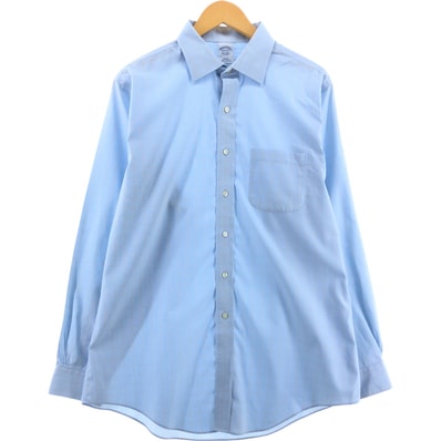 古着 ブルックスブラザーズ Brooks Brothers Est.1818 ワイドカラー 長袖 コットンチェックシャツ メンズL相当/eaa547808