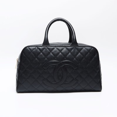 シャネル CHANEL キャビアスキン ココマーク 8番台 ボストンバッグ【中古】