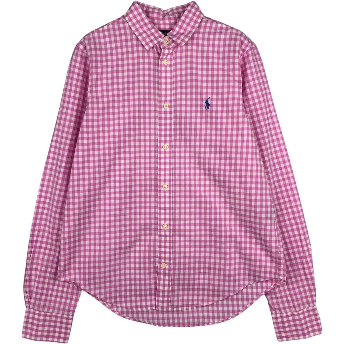 古着 ラルフローレン Ralph Lauren POLO RALPH LAUREN ギンガムチェック 長袖 コットンチェックシャツ レディースM相当/eaa631828