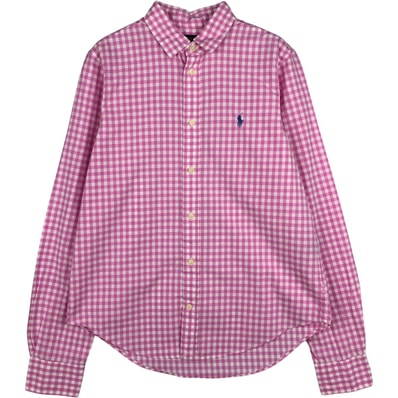 古着 ラルフローレン Ralph Lauren POLO RALPH LAUREN ギンガムチェック 長袖 コットンチェックシャツ レディースM相当/eaa631828