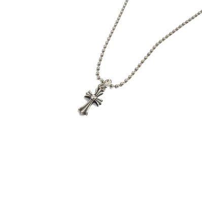 CHROME HEARTS 美品 クロムハーツ CH CRS BBY FAT CHクロス ベイビーファットチャーム ネックレス ボールチェーン インボイス付属 シルバー チョーカー チャーム クロム アクセサリー ABランク 中古 鑑定済 クロムアクセ